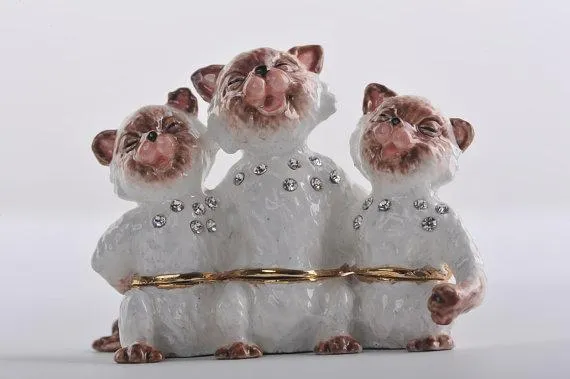 Three White Cats Singing