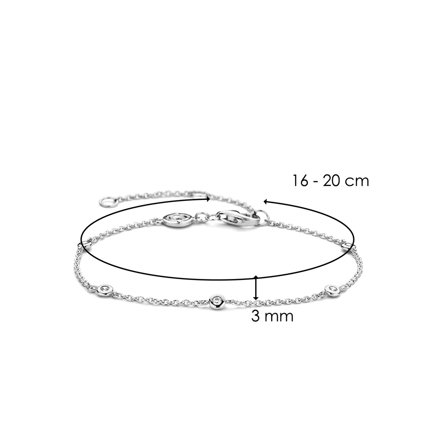 Ti Sento Milano Zirconia By The Yard Bracelet