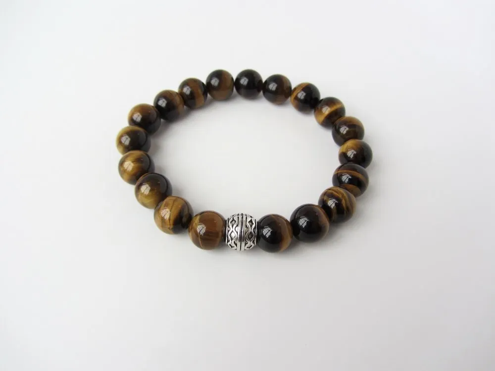 Tiger Eye Mens Bracelet