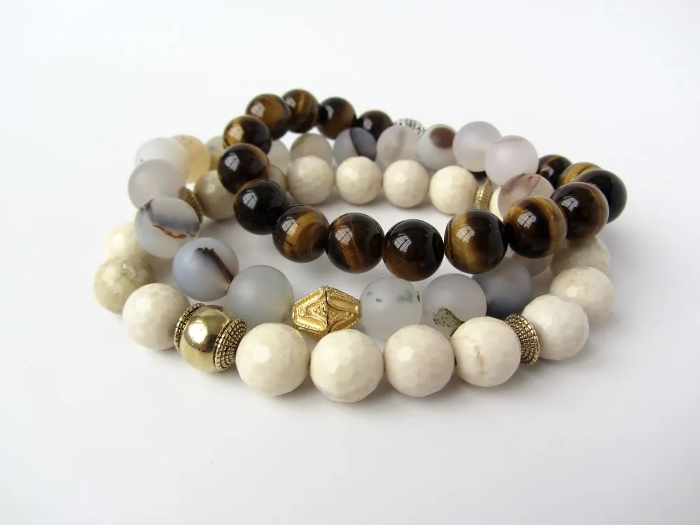 Tiger Eye Mens Bracelet