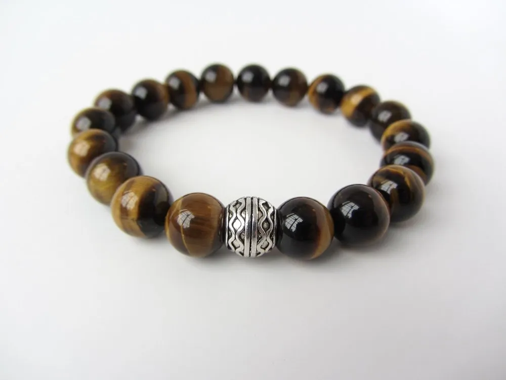 Tiger Eye Mens Bracelet