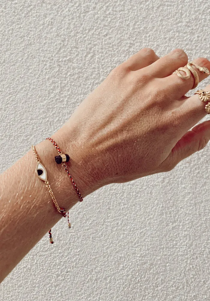 Tiger frame Tridatu Bracelet-Black tourmaline