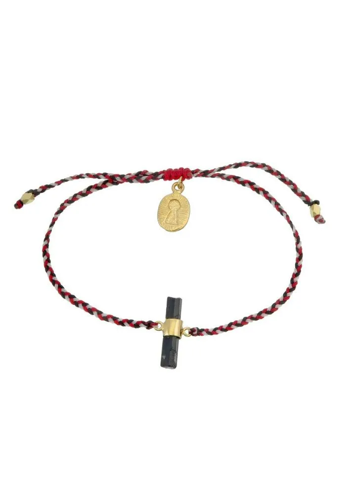 Tiger frame Tridatu Bracelet-Black tourmaline