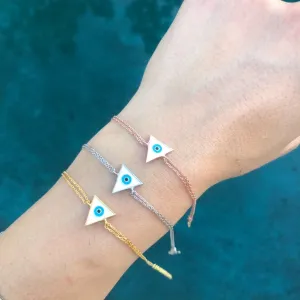 Triangle Enamel Eye Bracelet