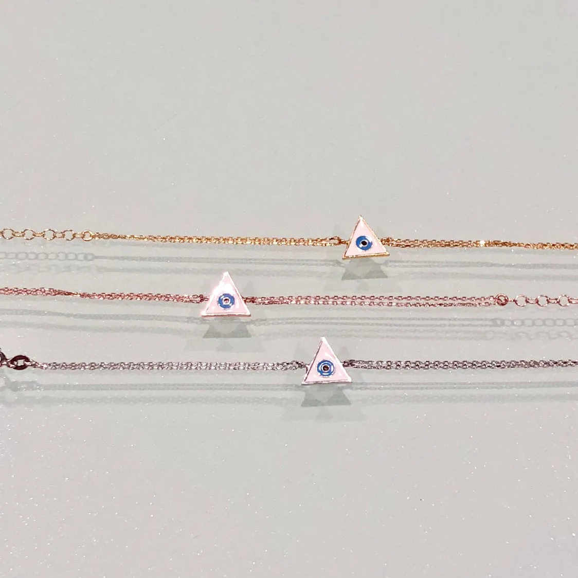 Triangle Enamel Eye Bracelet