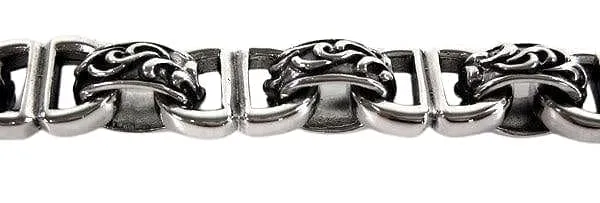Tribal Link 925 Sterling Silver Bracelet