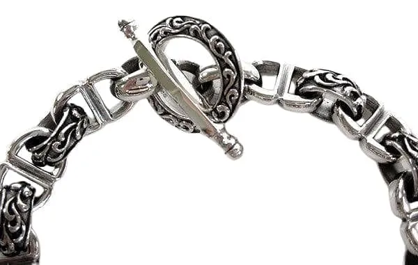 Tribal Link 925 Sterling Silver Bracelet
