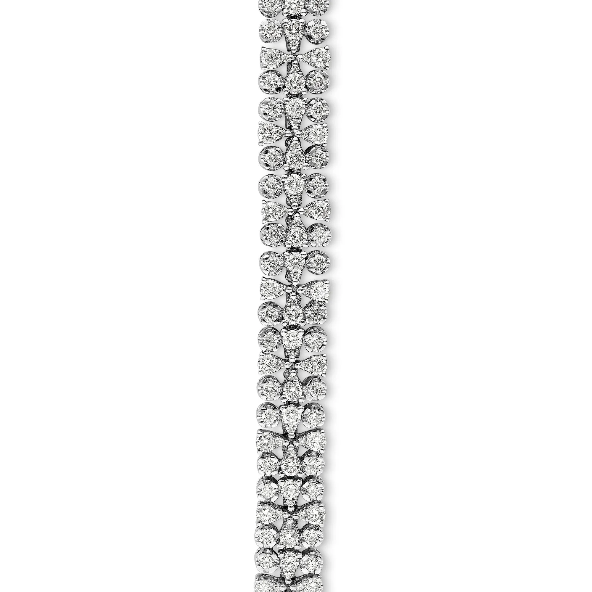 Triple Row Diamond Tennis Bracelet - 5.25