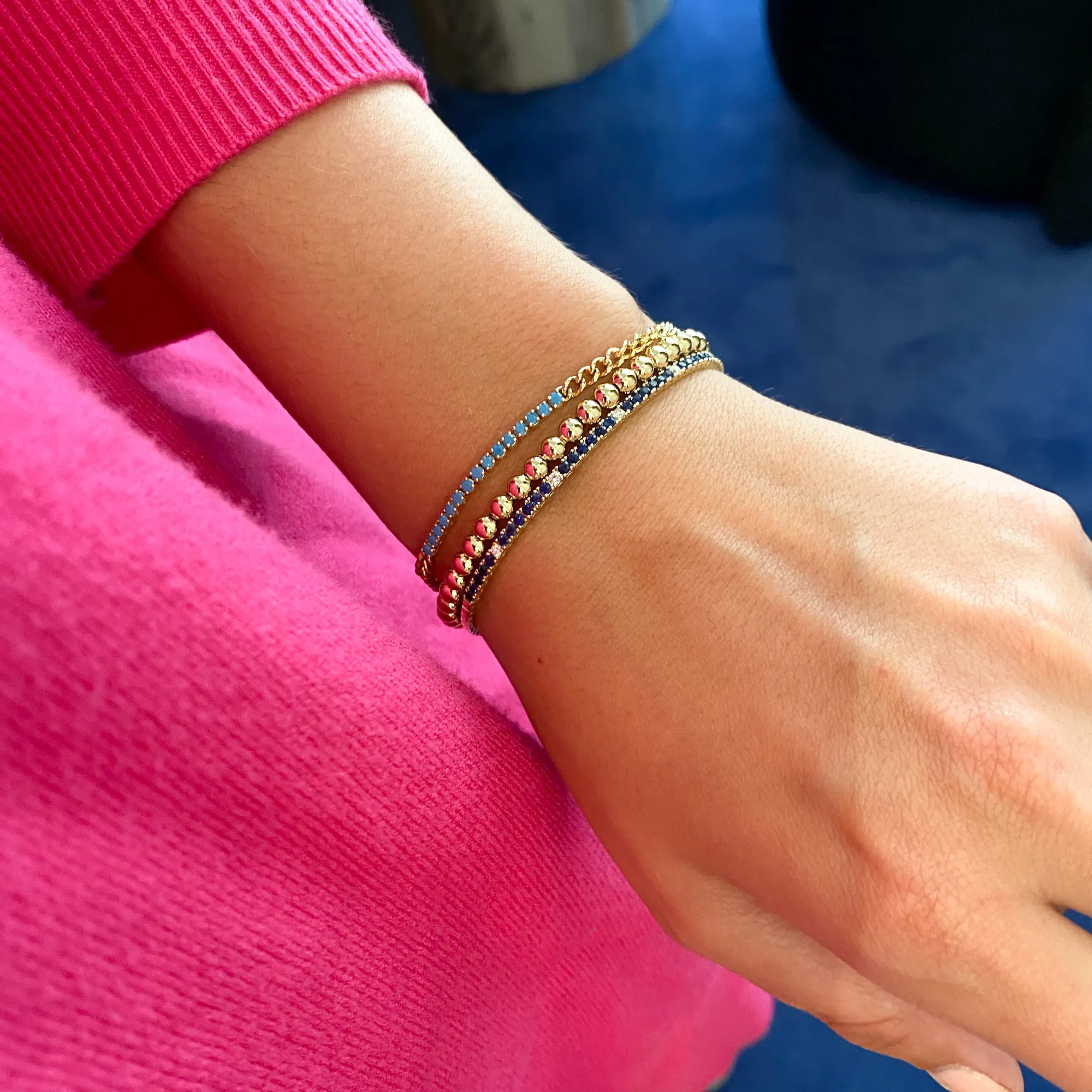 Turquoise Cuban Link Bracelet