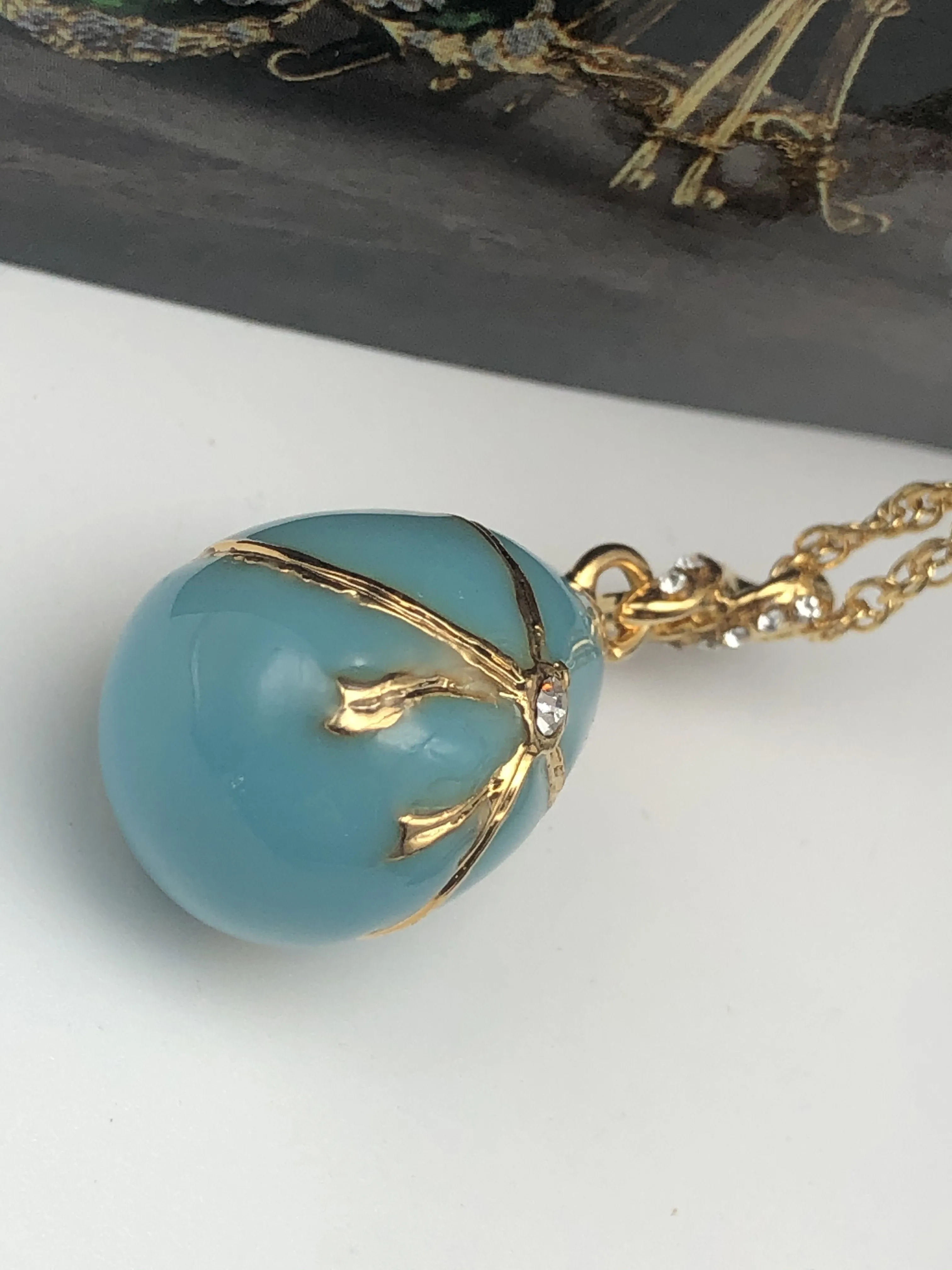 Turquoise Egg Pendant Necklace