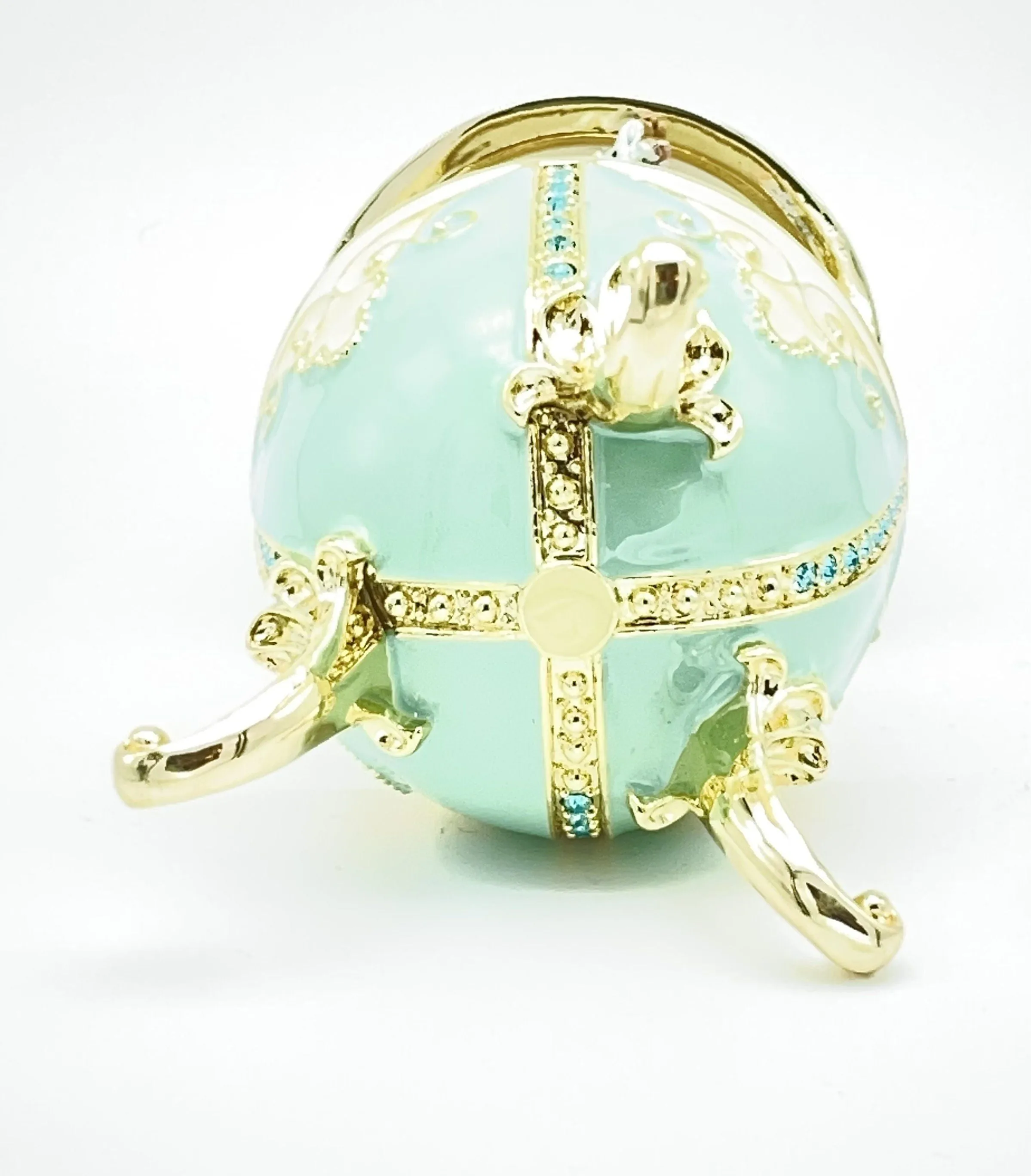 Turquoise Musical Carousel with Royal Horses Waltz of the Flowers by Tchaikovsky