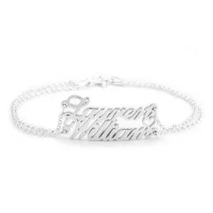 Two Name Bracelet With Heart