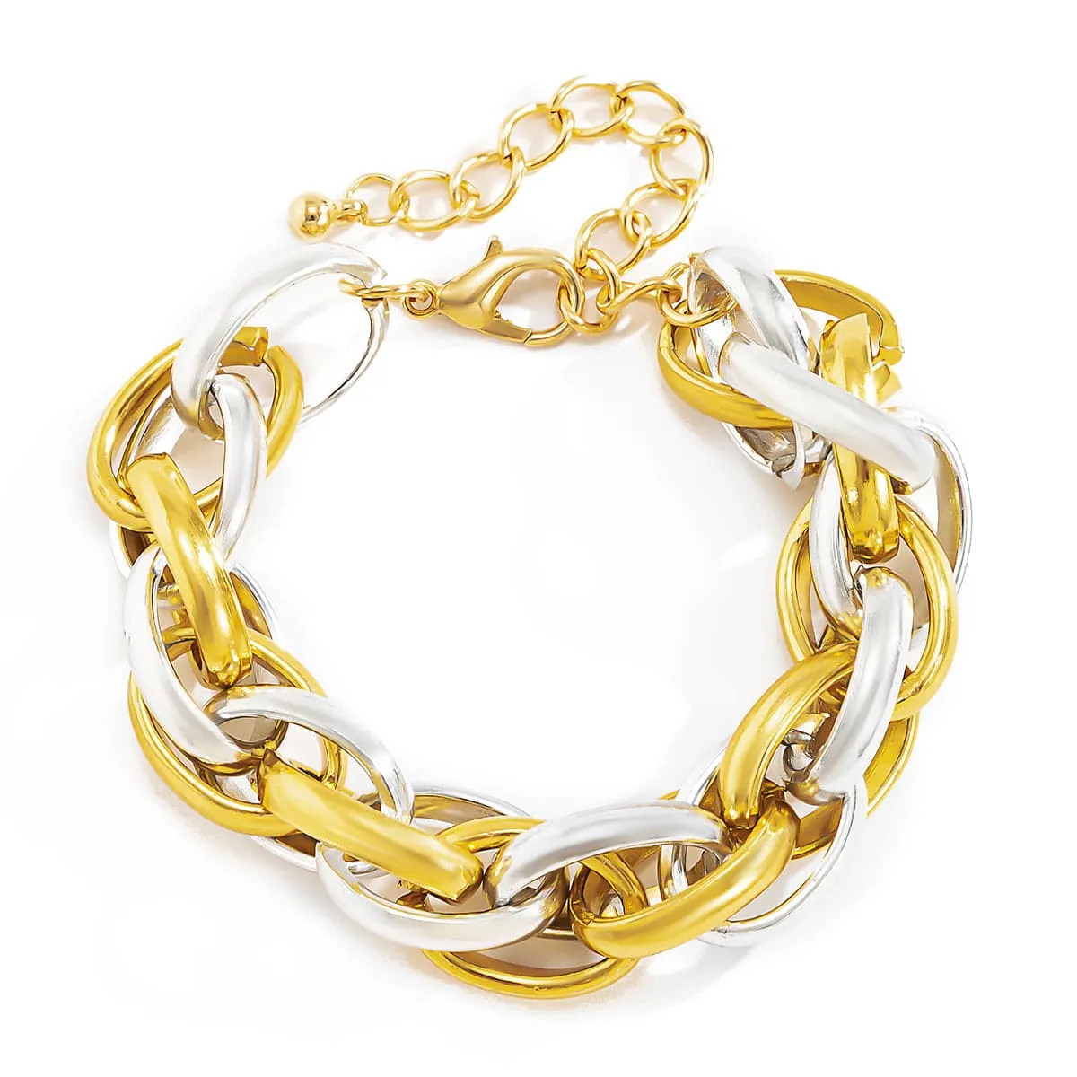 Two-Tone Crossing Bracelet