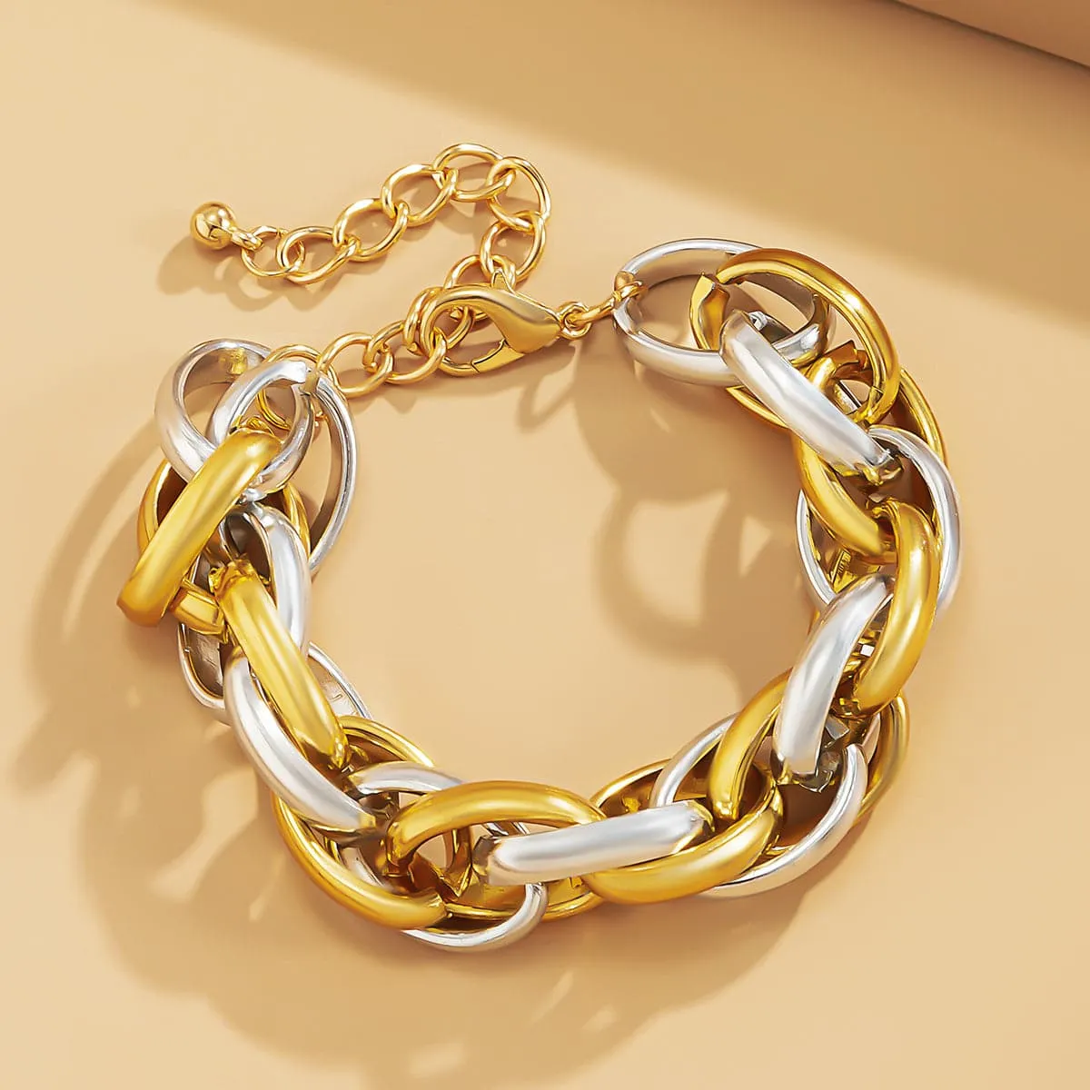 Two-Tone Crossing Bracelet
