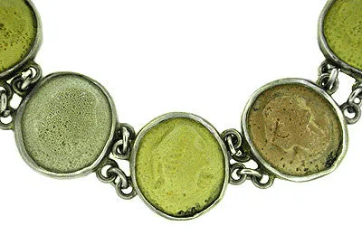 Victorian Lava Cameo Antique Bracelet in Sterling Silver