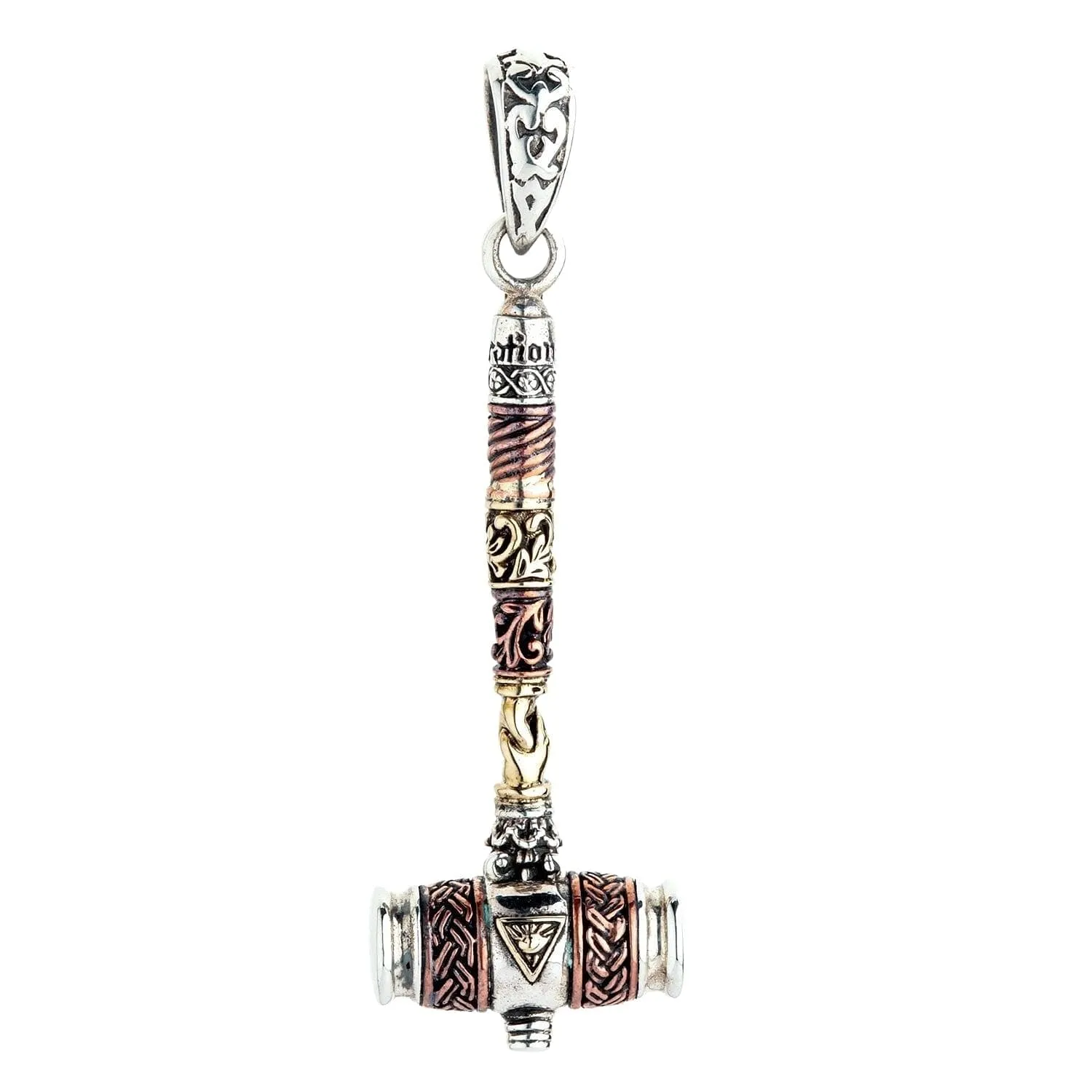 Viking Hammer Sterling Silver Gothic Pendant