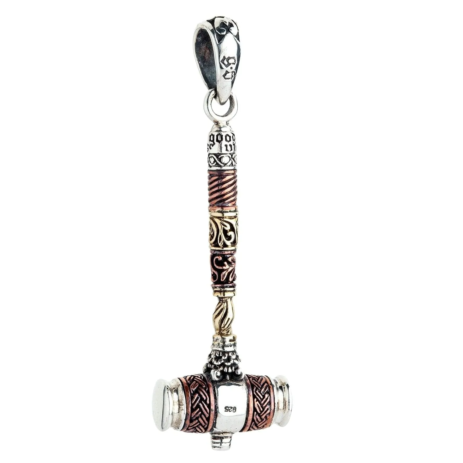 Viking Hammer Sterling Silver Gothic Pendant