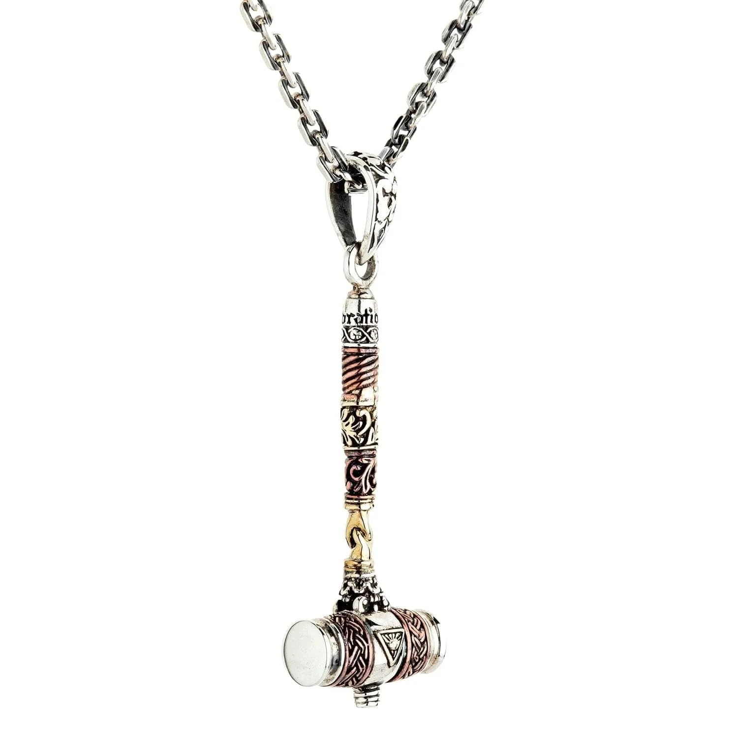Viking Hammer Sterling Silver Gothic Pendant