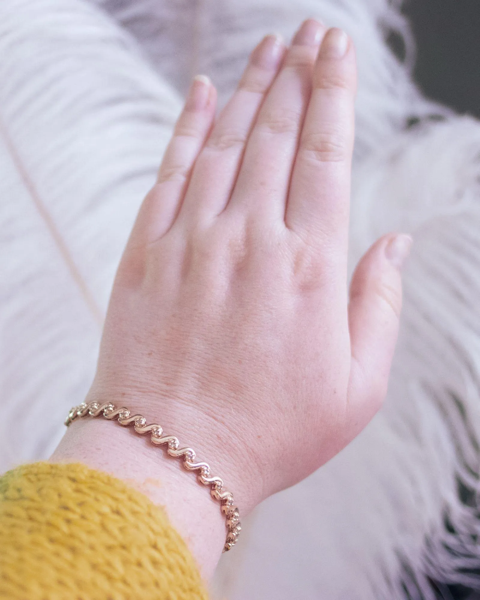Vintage 18kt Gold Plated Tennis Bracelet with Cubic Zirconias