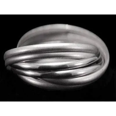 Vintage Silver Tone 6 Interlocking Bracelets 1980S
