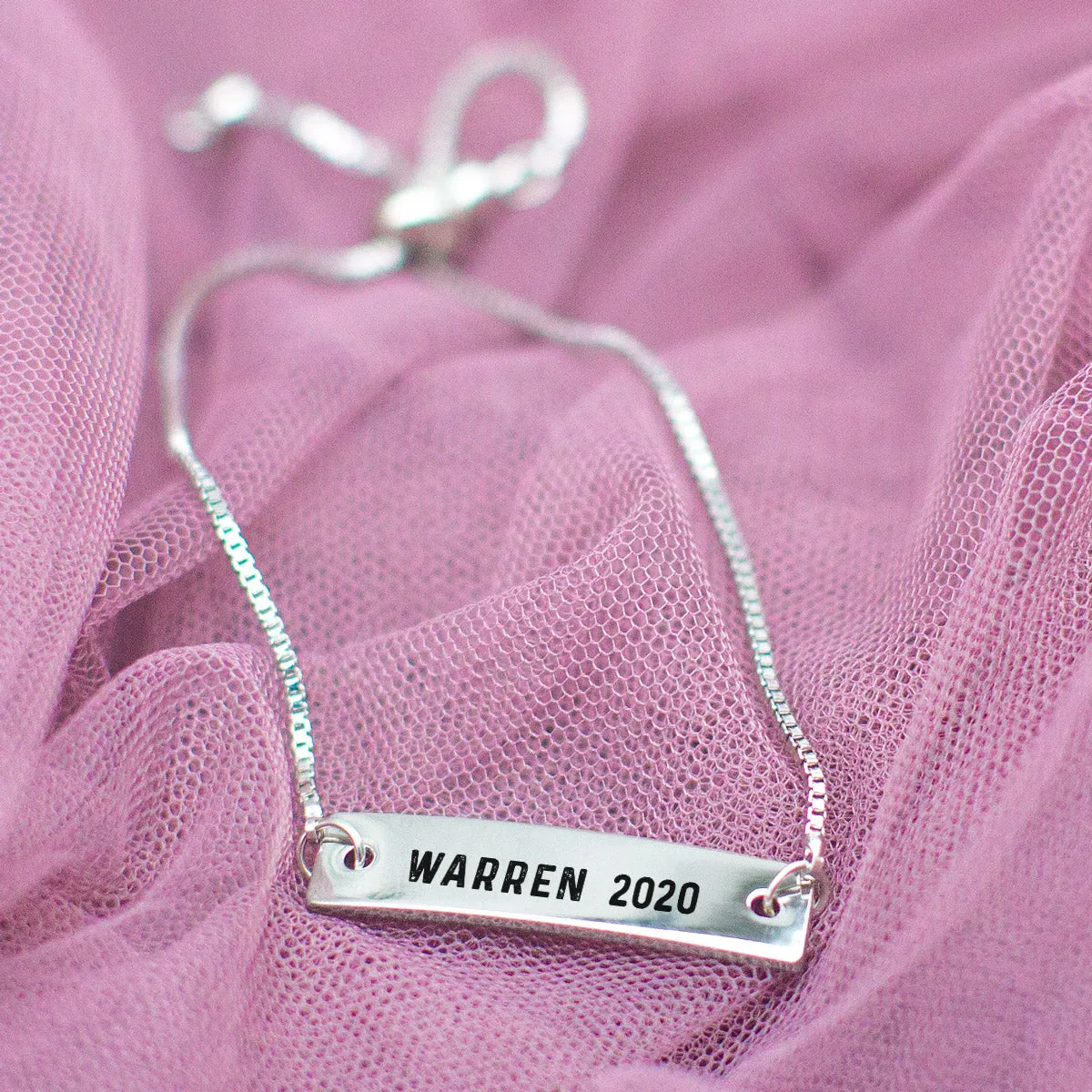 Warren 2020 Silver Bar Adjustable Bracelet