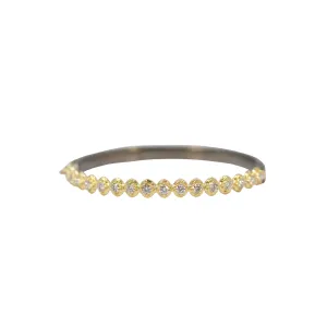 WHITE DIAMOND SCROLL HUGGIE BRACELET