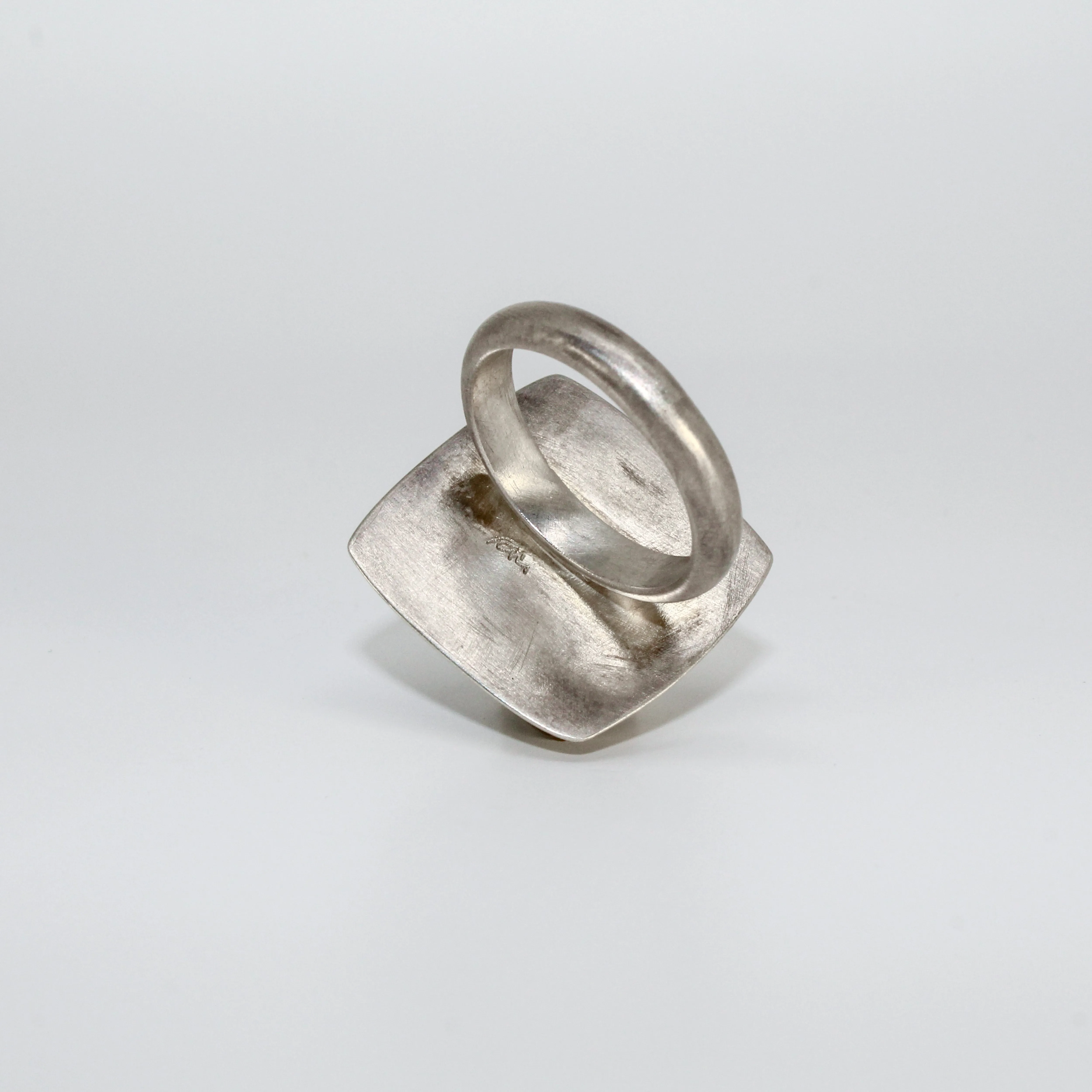 White Sapphire Druzy Ring by Rina Young