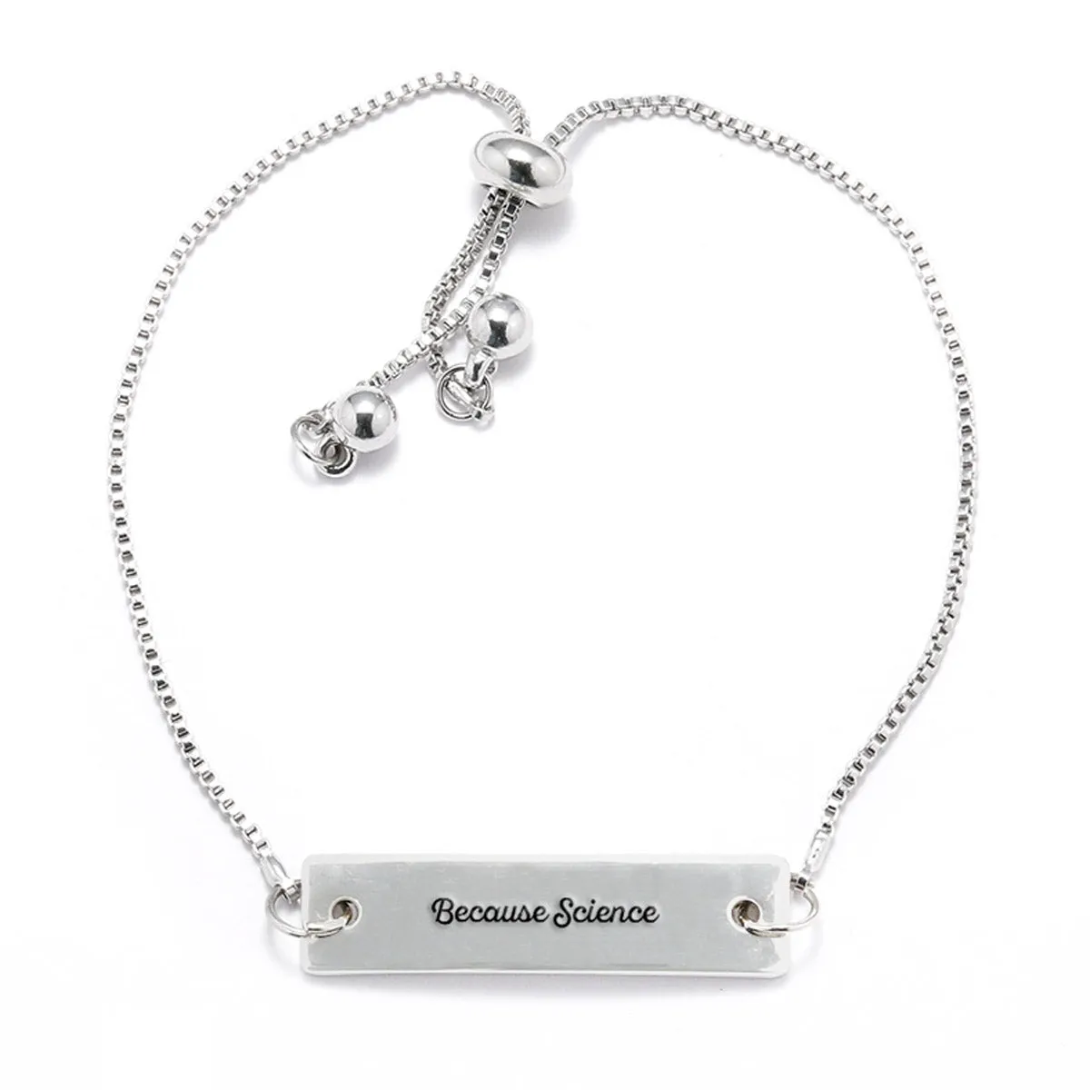 Why? Because Science Silver Bar Adjustable Bracelet