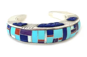 Wide Channel Inlay Bracelet