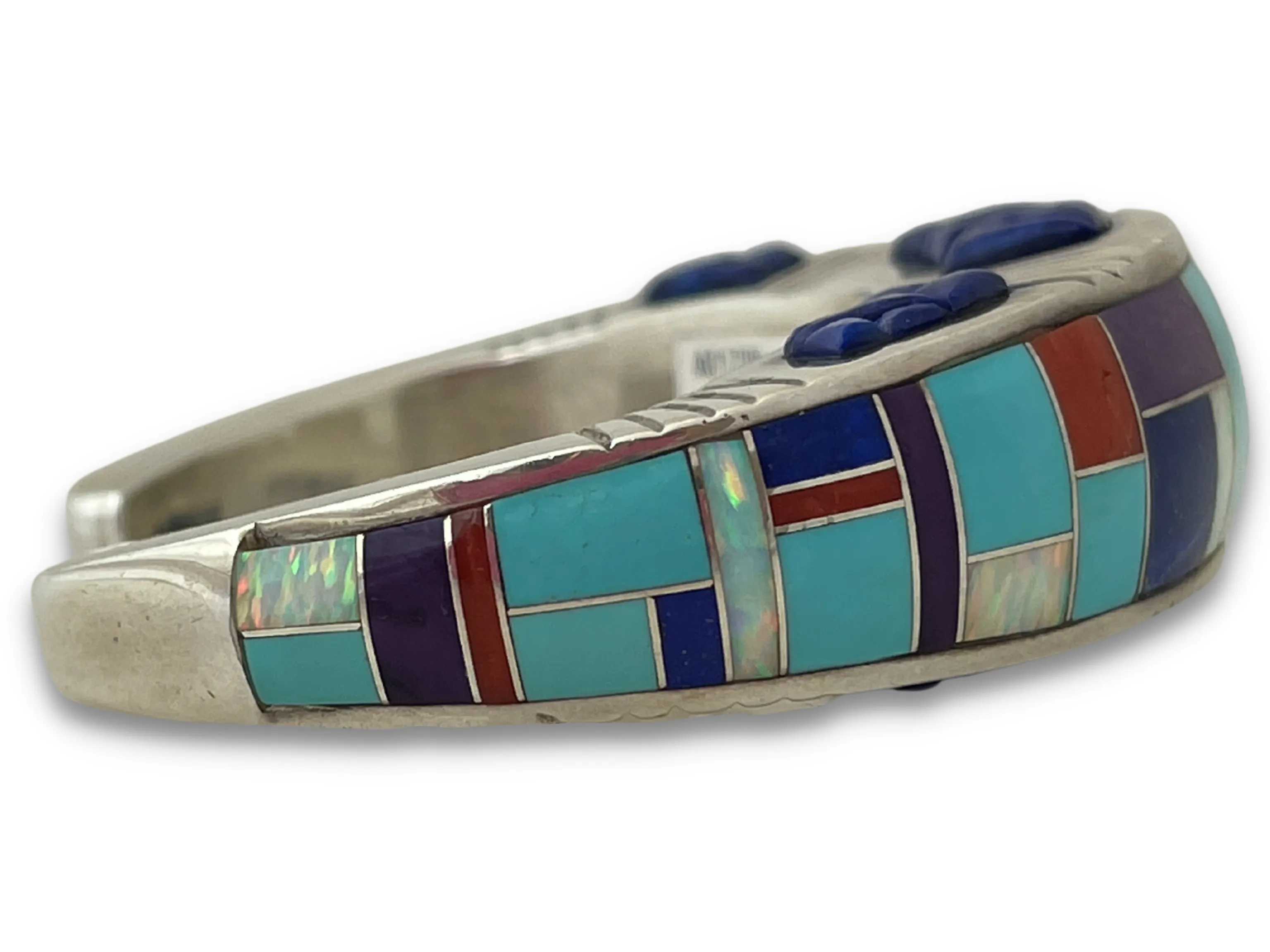 Wide Channel Inlay Bracelet