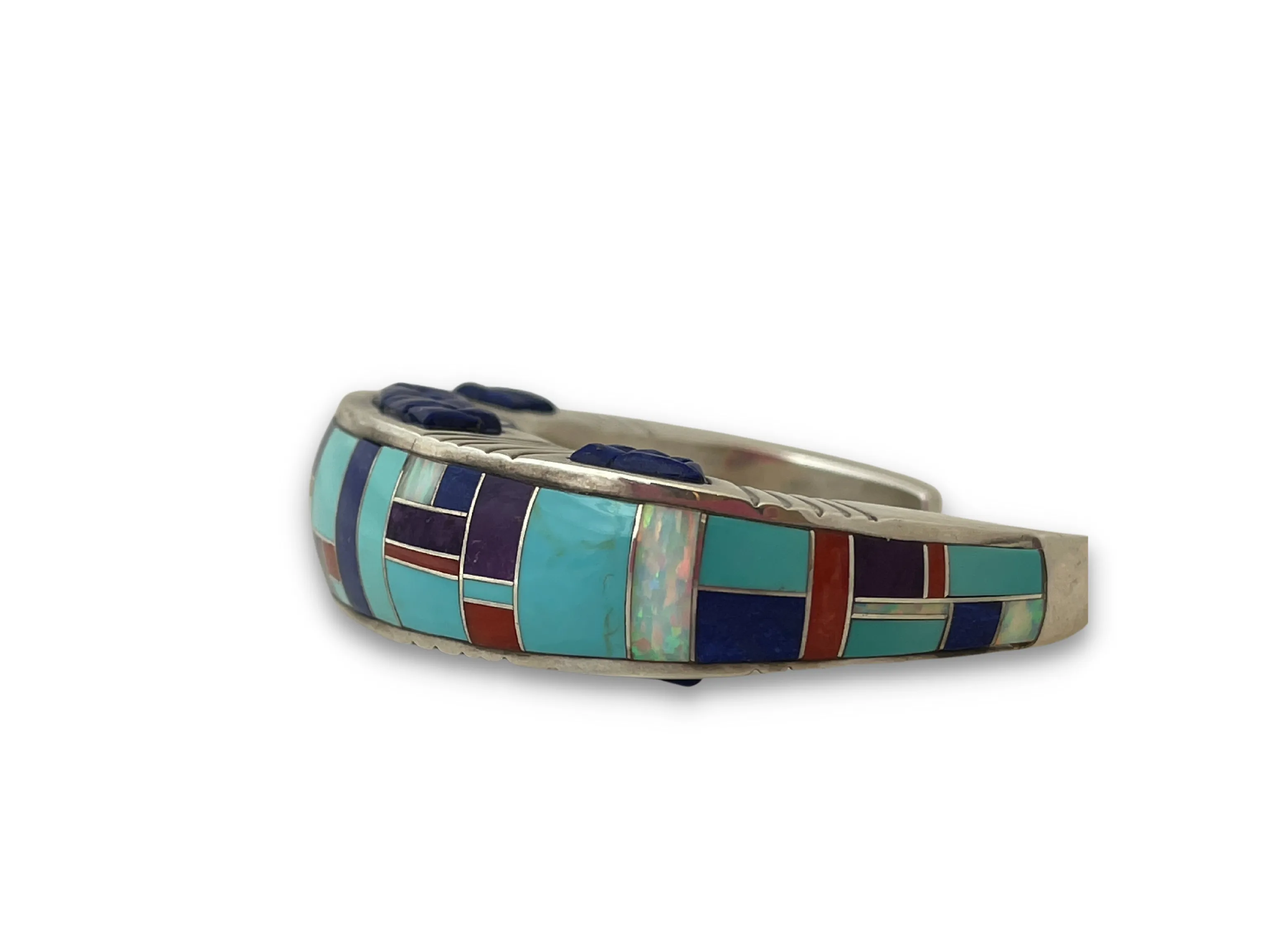 Wide Channel Inlay Bracelet