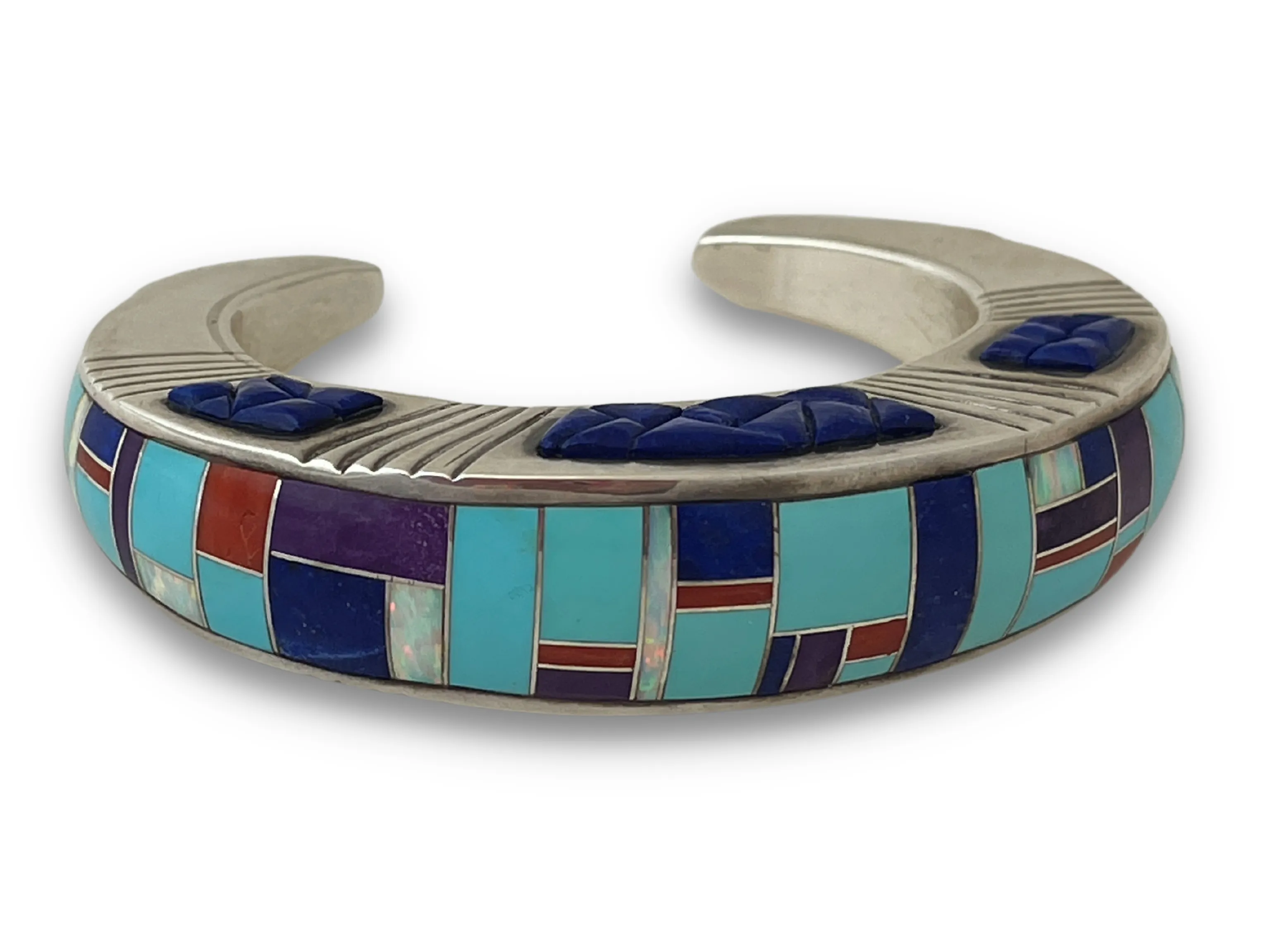 Wide Channel Inlay Bracelet