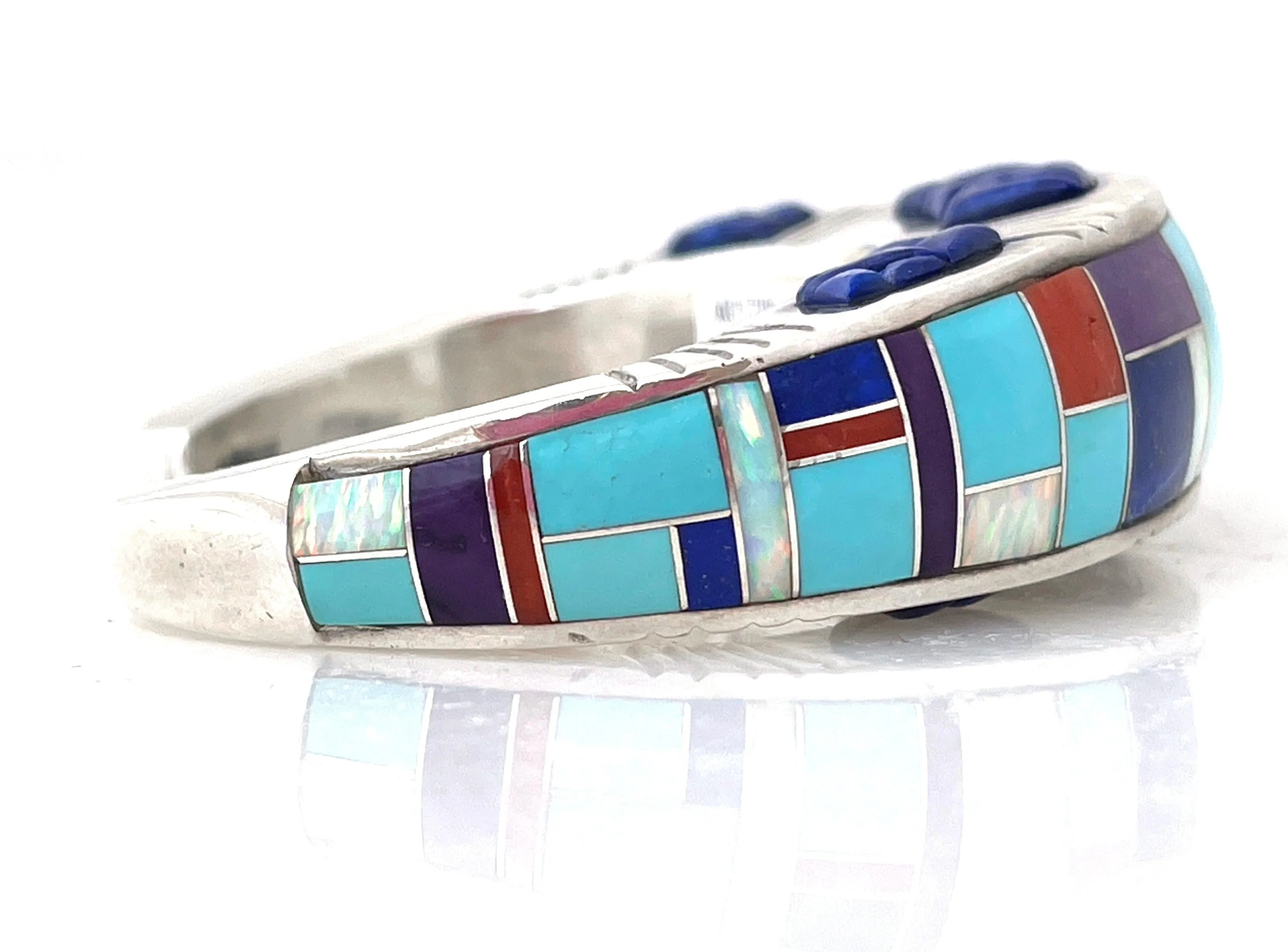 Wide Channel Inlay Bracelet