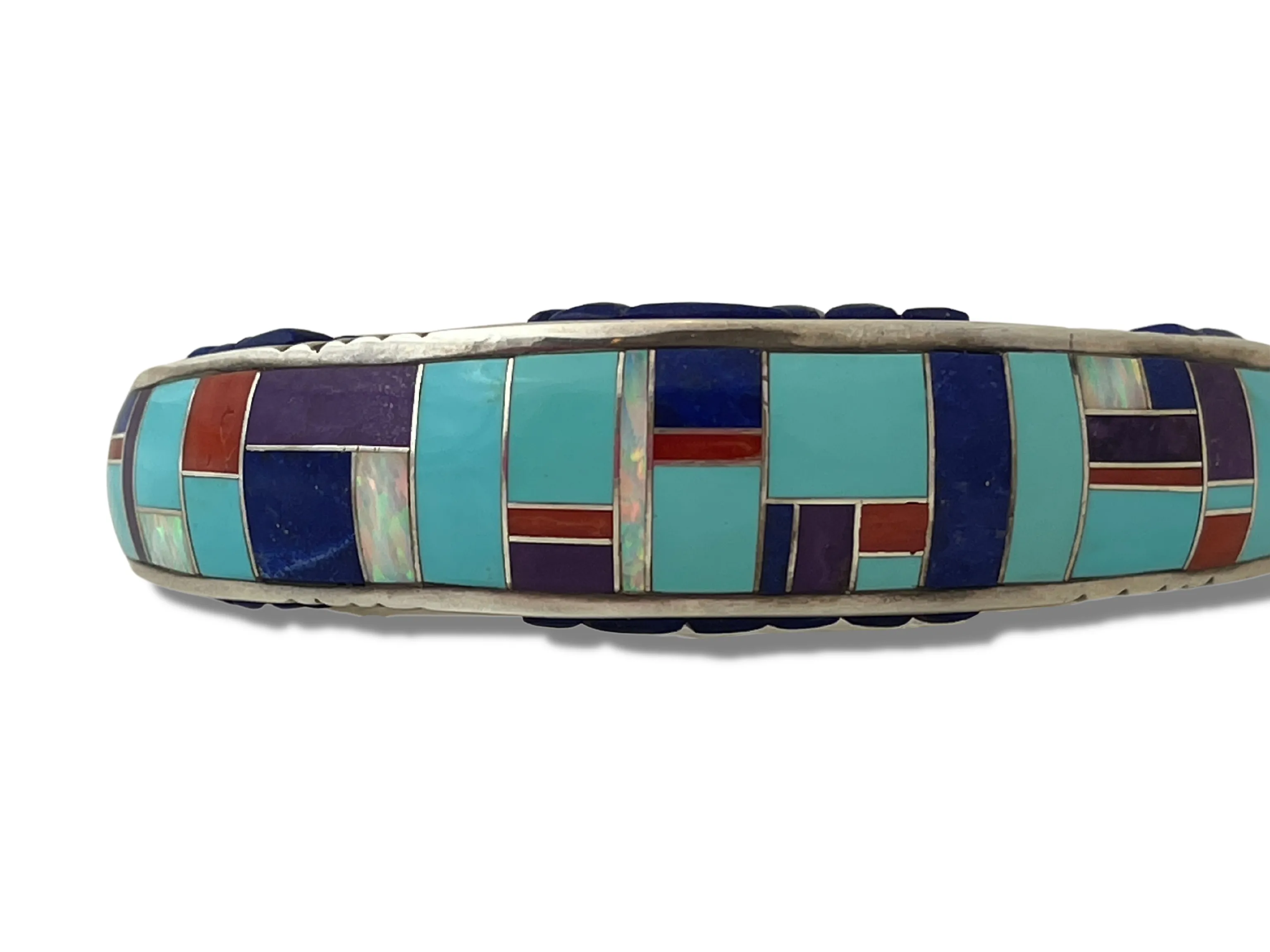 Wide Channel Inlay Bracelet