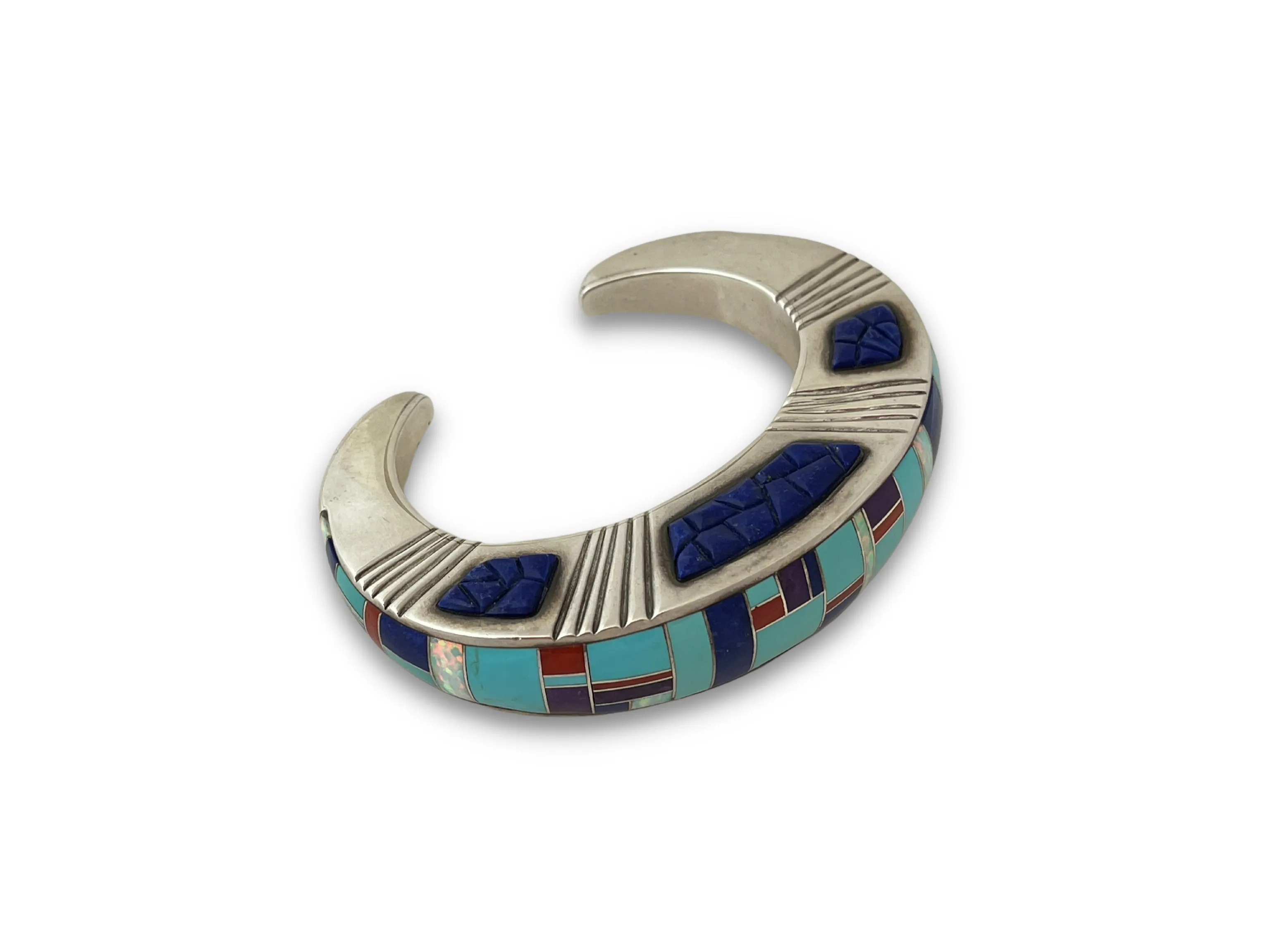 Wide Channel Inlay Bracelet