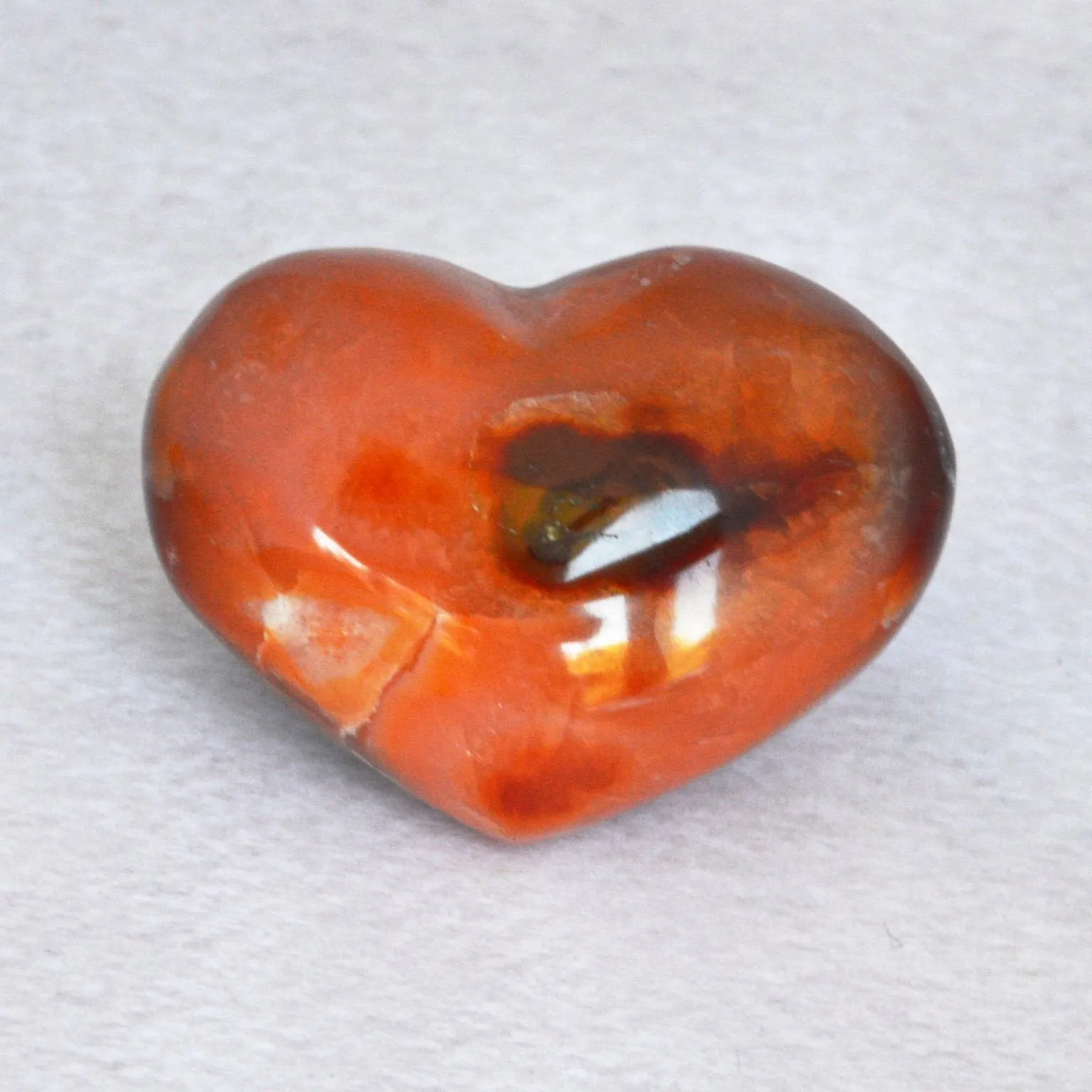 Wishful Healing Heart in Carnelian
