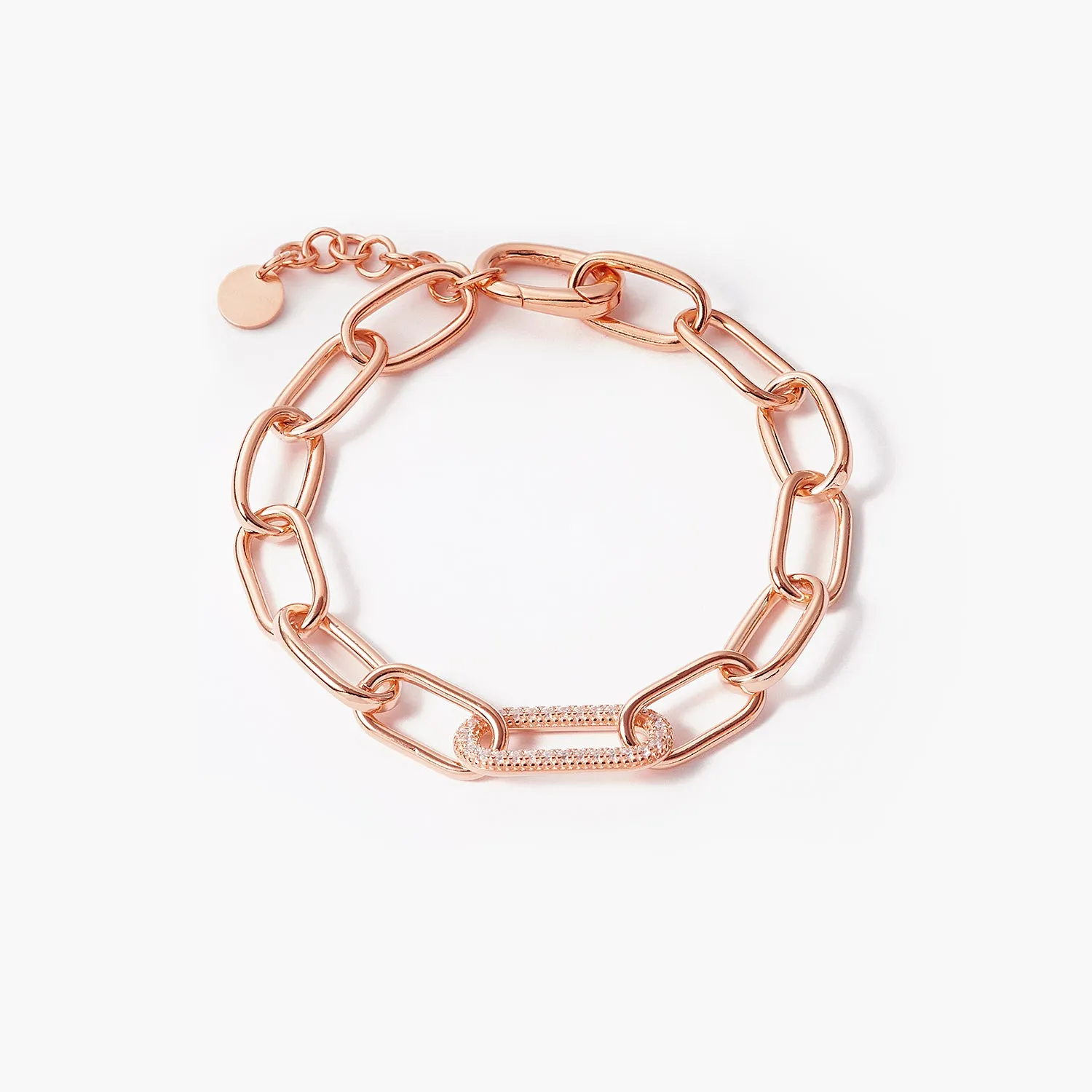 Women U Link Bracelet With Stone