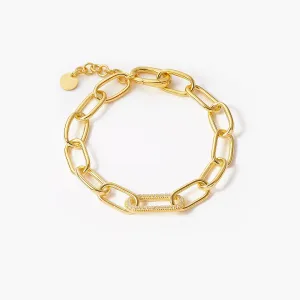 Women U Link Bracelet With Stone