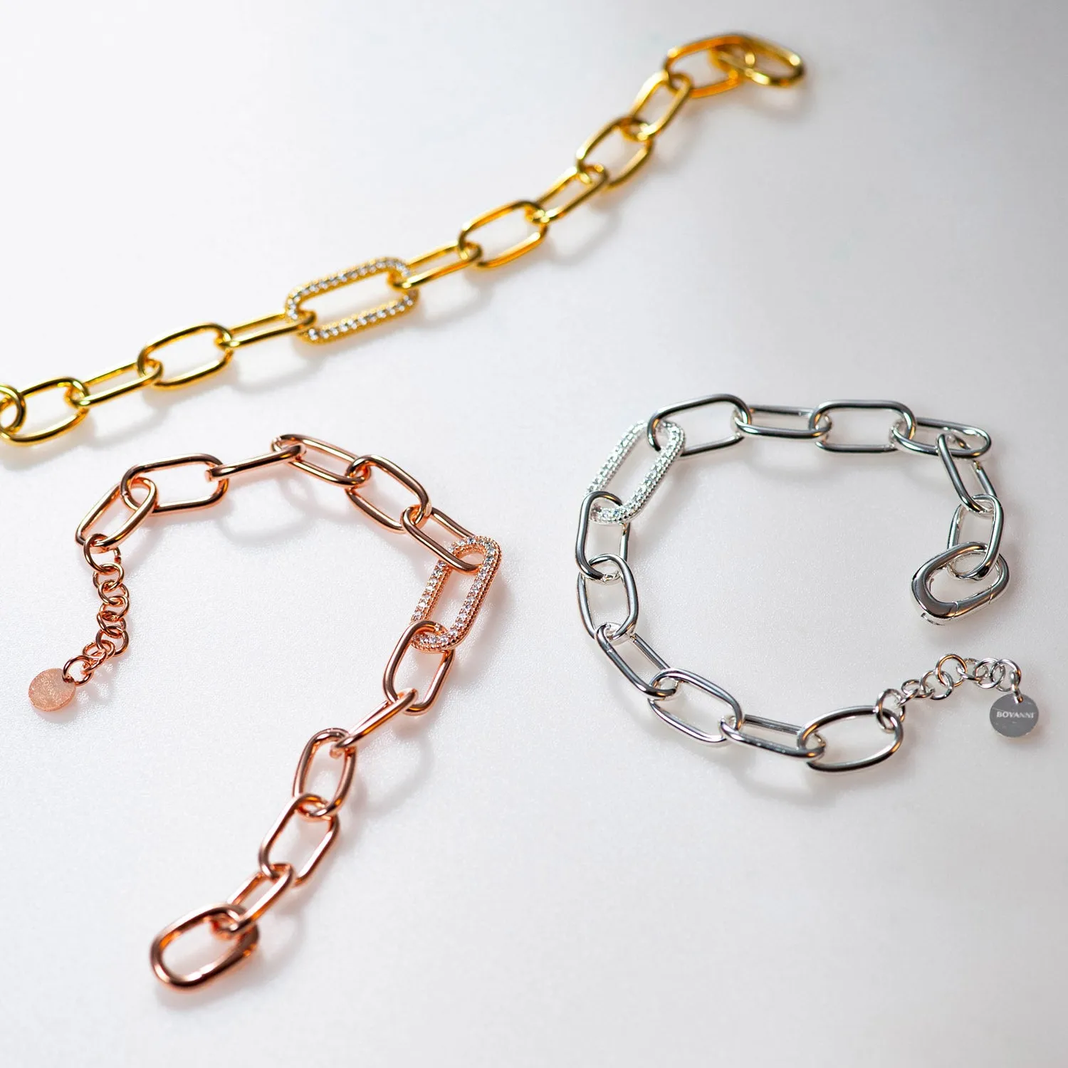 Women U Link Bracelet With Stone