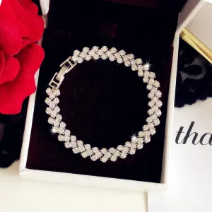 Womens  White Gold Bracelet Fine Jewelry