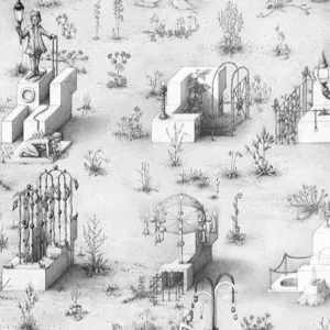 Ye Olde Ruin (One) Wall Covering by Paul Noble