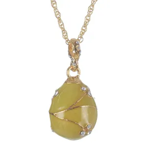 Yellow Egg Pendant Gold Necklace