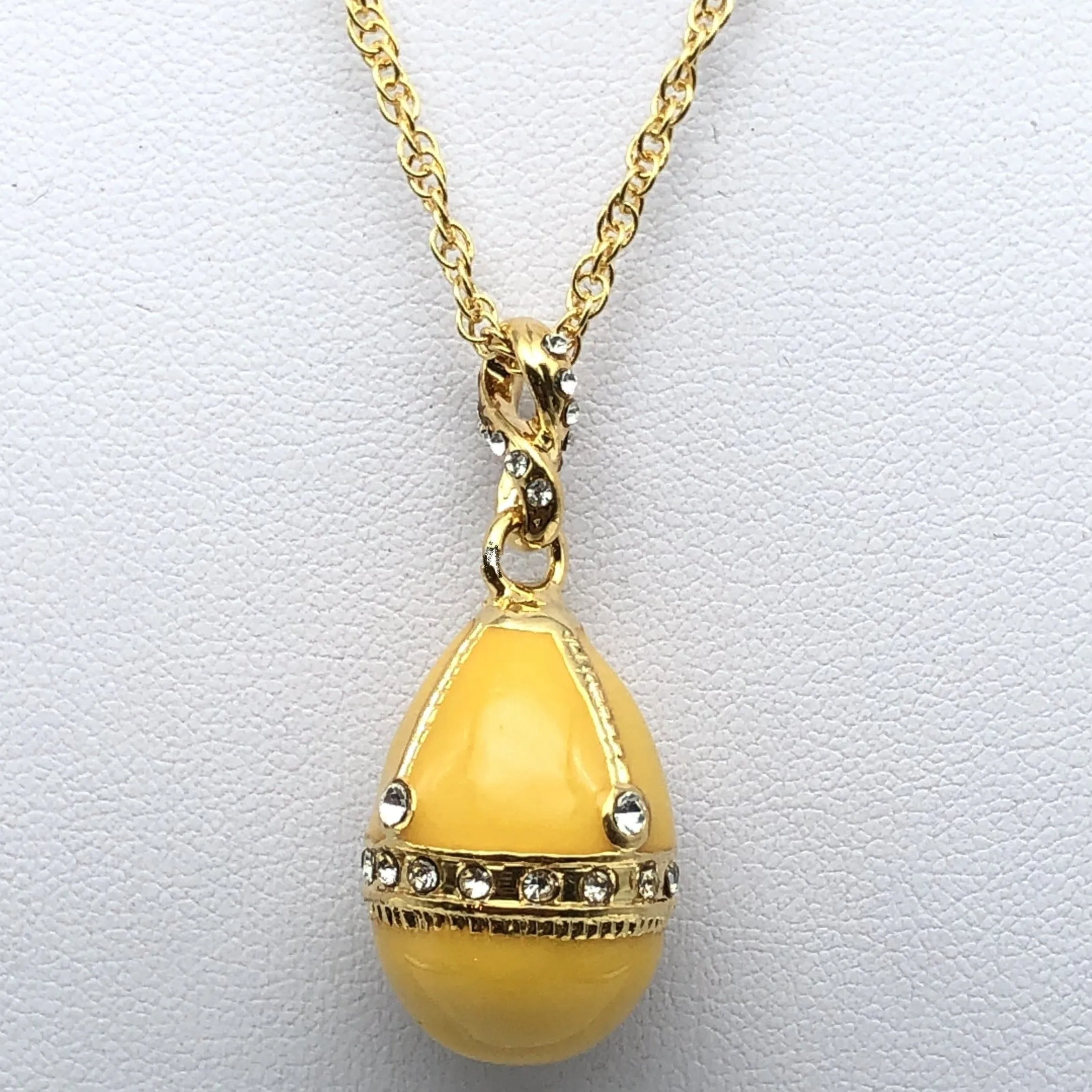 Yellow Egg Pendant Gold Necklace