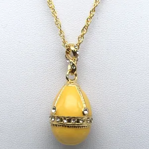Yellow Egg Pendant Gold Necklace