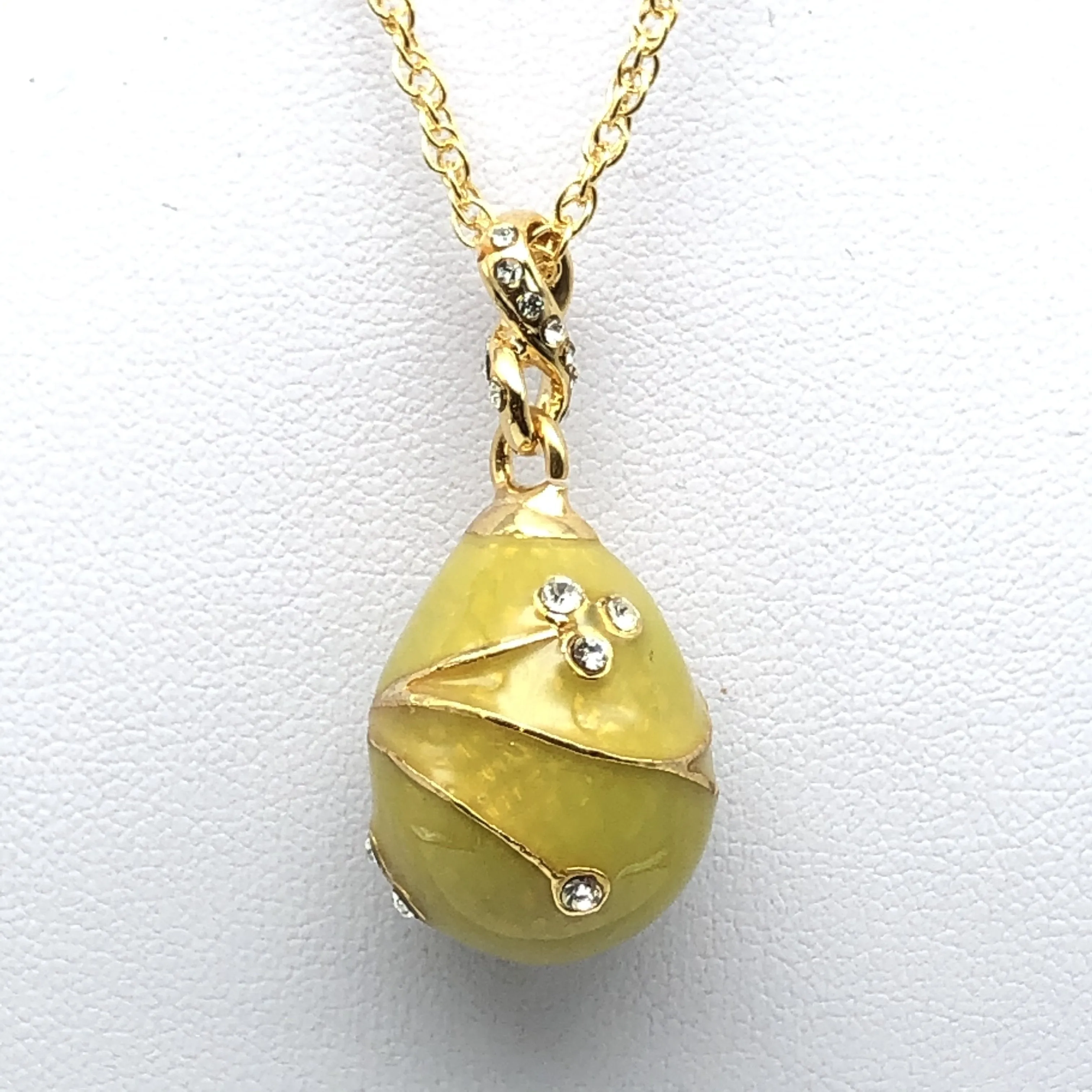 Yellow Egg Pendant Gold Necklace