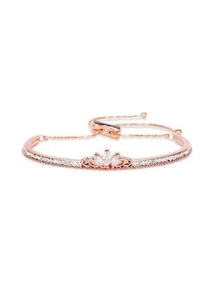 Zirconia Crown 18K Gold Plated Arch Bracelet