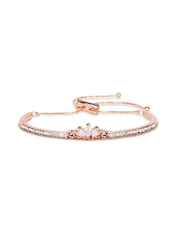 Zirconia Crown 18K Gold Plated Arch Bracelet